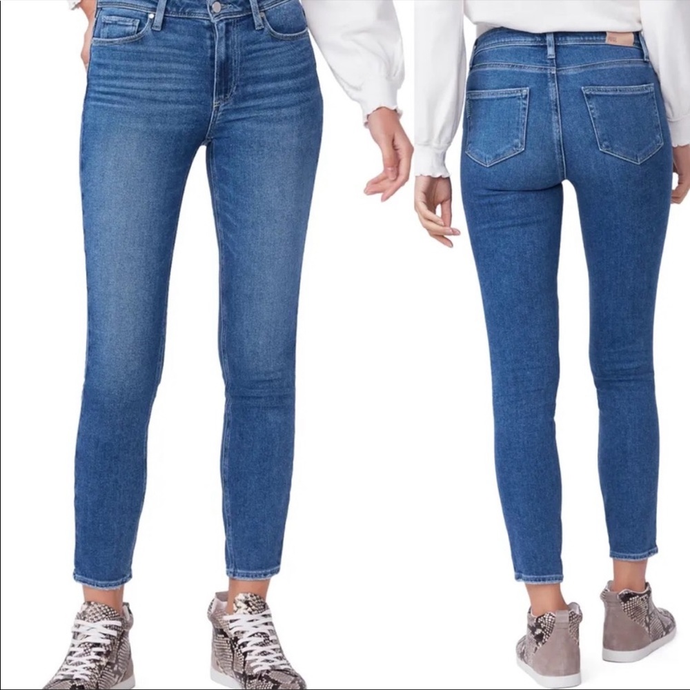 Paige Denim size 31 Hoxton Ankle semi-distressed pockets and hems!